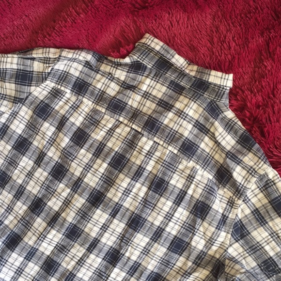 Siegfried Vintage navy white plaid button up shirt - Picture 5 of 8